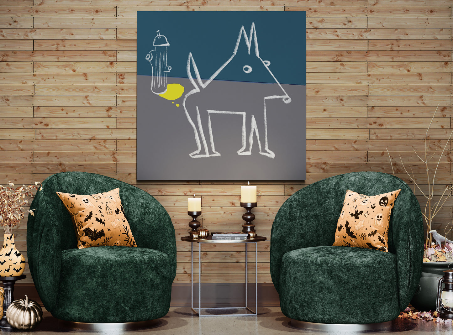 MAWG BFF Number 2 Chalk & Pees- Canvas Art